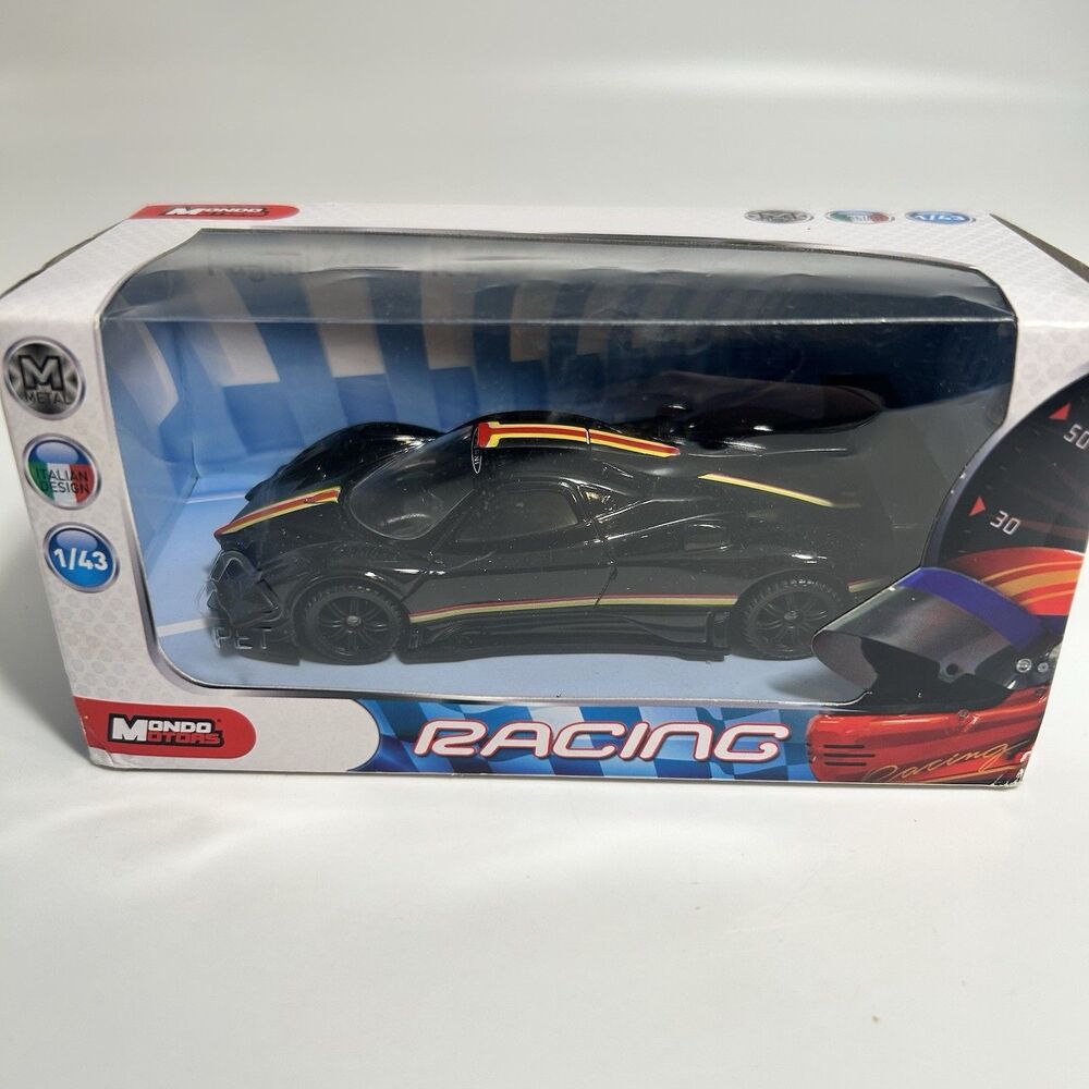 Pagani Zonda R Evo 1:43 Diecast Mondo Motors Black Italian Supercar Model